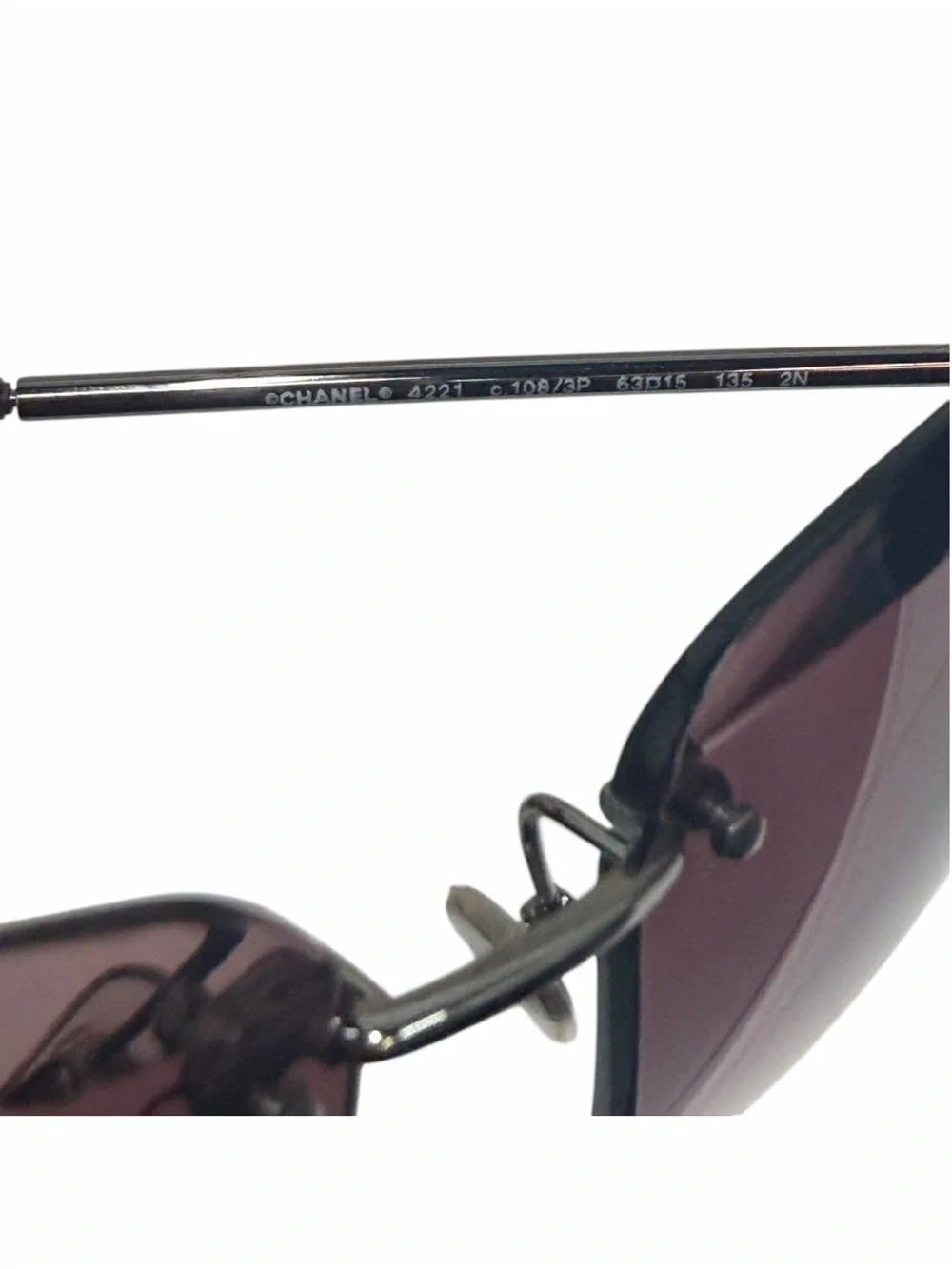 Authentic CHANEL 4221 Rimless Pink Gradient Sunglasses